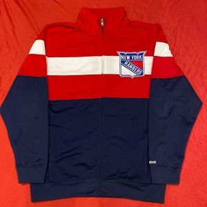 New York Rangers Reebok Face-Off Track Jacket Zip-up Size Men’s Medium NHL
